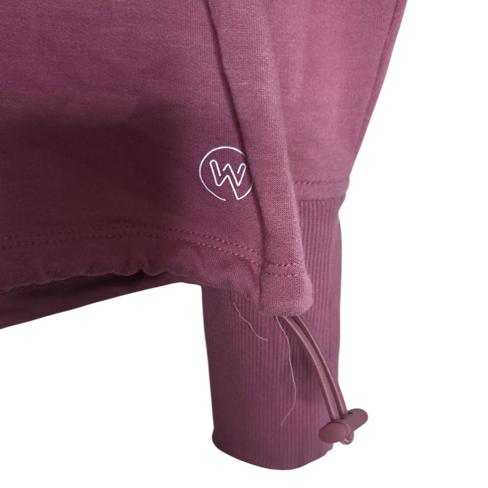 We Wander Womens Mauve Pink Bungee Cinch Hem Sweatshirt Size M Raglan Sleeve - Picture 2 of 4